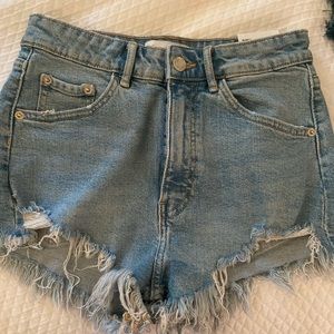 Zara hi rise denim shorts